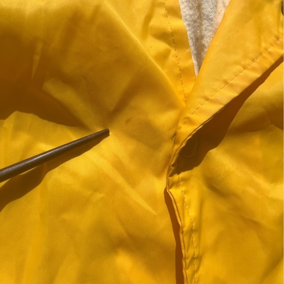 Men's Vintage El Camino Band Windbreaker Yellow Spell-Out S Oceanside 80s USA - Picture 7 of 15